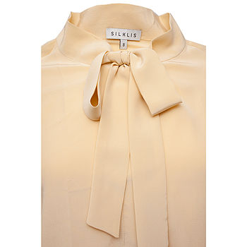 Juliet Silk Pussy Bow Blouse, 3 of 4