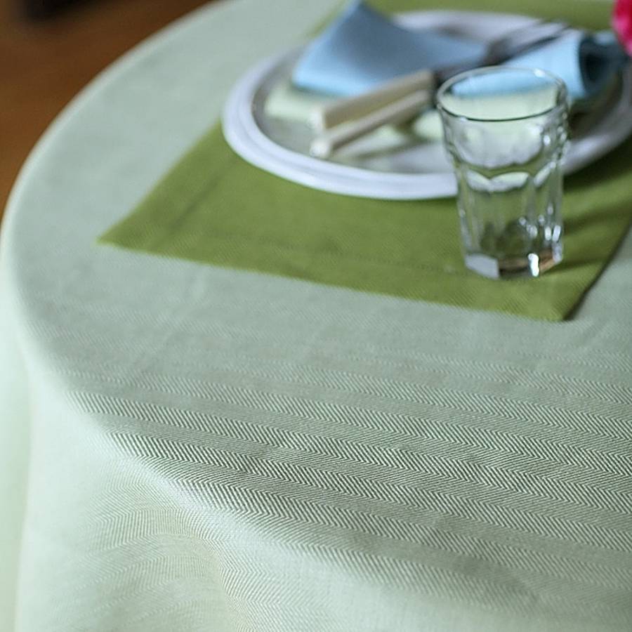 tablecloth linen light green emilia by linenme