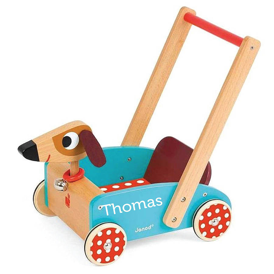 personalised wooden baby walker