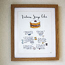 Victoria Sponge Cake Recipe Art Print By Wildflower Illustration Co ...