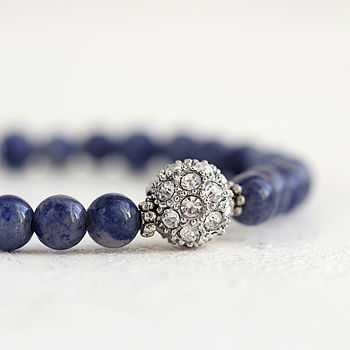 Blue Aventurine And Crystal Bracelet, 3 of 8