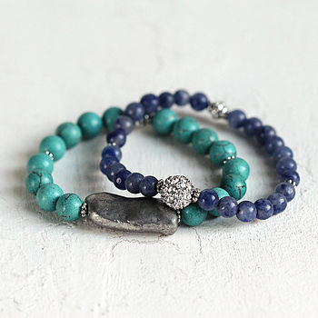 Blue Aventurine And Crystal Bracelet, 4 of 8