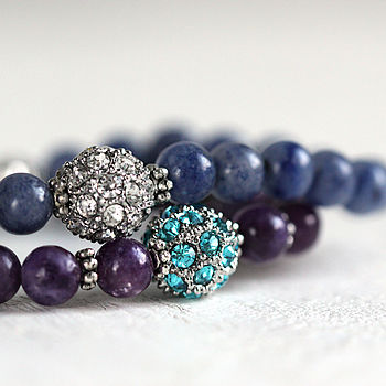 Blue Aventurine And Crystal Bracelet, 6 of 8