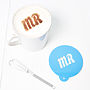 Personalised Coffee Stencil For Him, thumbnail 1 of 7