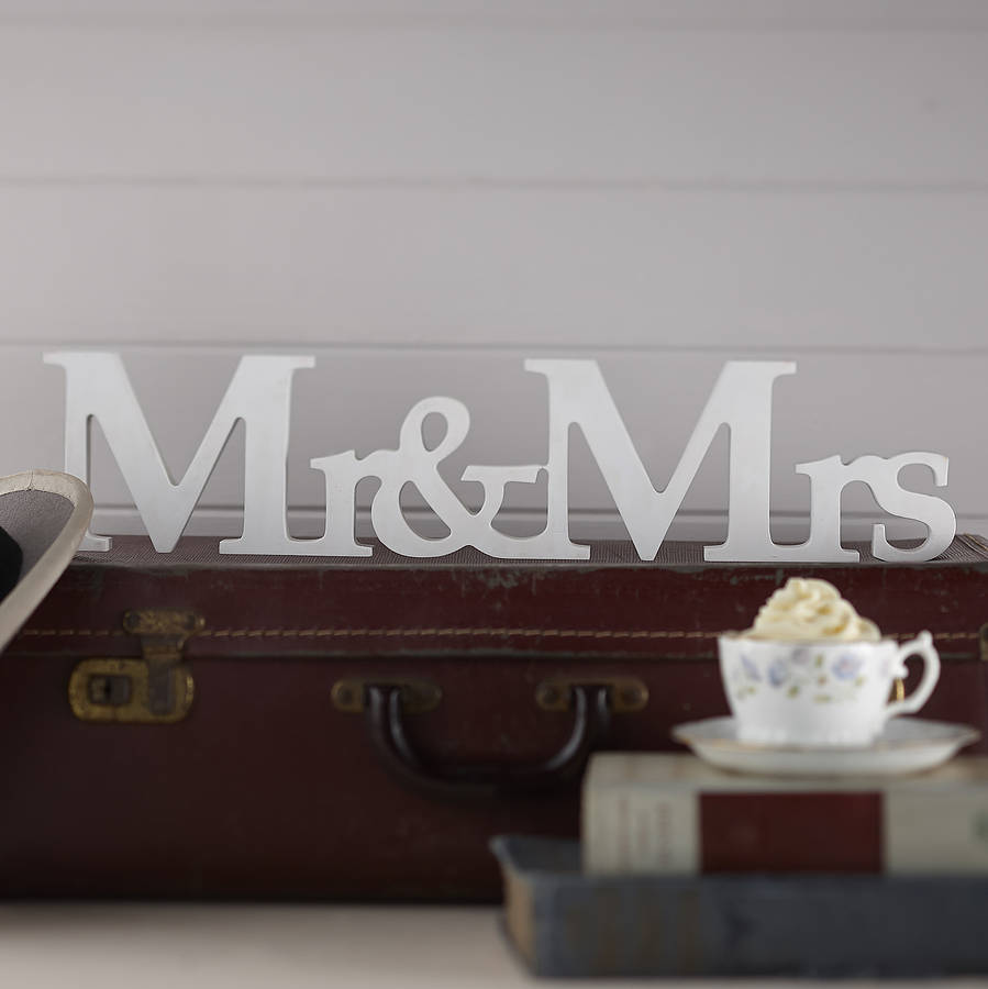 Mr And Mrs Wooden Wedding Sign