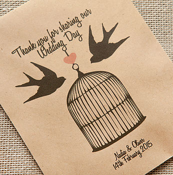 10 Love Birds Personalised Seed Packet Favours, 2 of 6