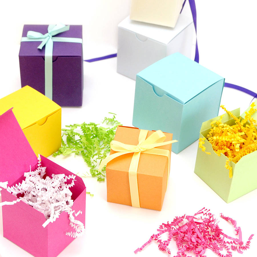 colourful favour gift box by peach blossom | notonthehighstreet.com