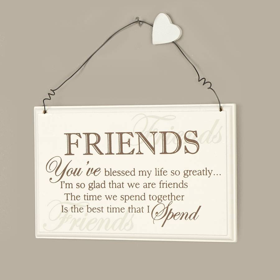 Special Friends Wooden Wall Plaque T Idea By Dibor