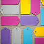 Set Of 20 Colour Pop Luggage Tags, thumbnail 1 of 3