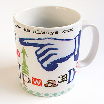 Personalised Onwards And Upwards Mug By lovehart | notonthehighstreet.com