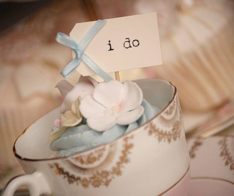 Set Of Ten 'I Do' Cupcake Toppers, 1 of 4
