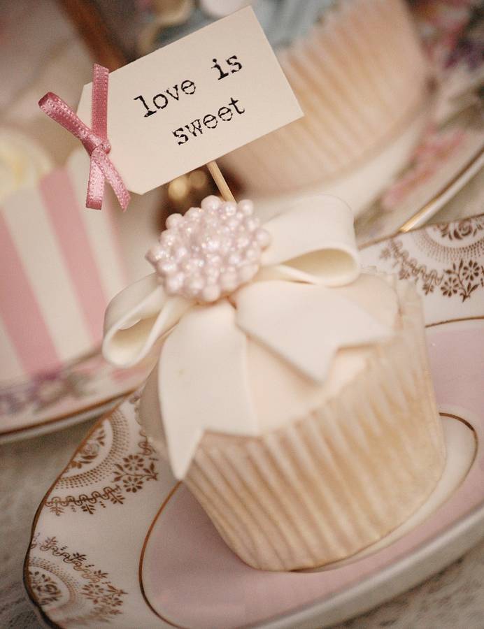 Set Of Ten 'Love Is Sweet' Cupcake Toppers, 1 of 5