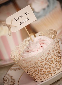 Set Of Ten 'Love Is Sweet' Cupcake Toppers, 2 of 5