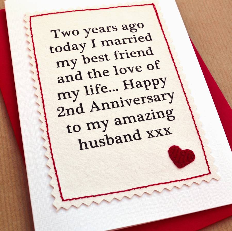 handmade second anniversary card by jenny arnott cards & gifts ...