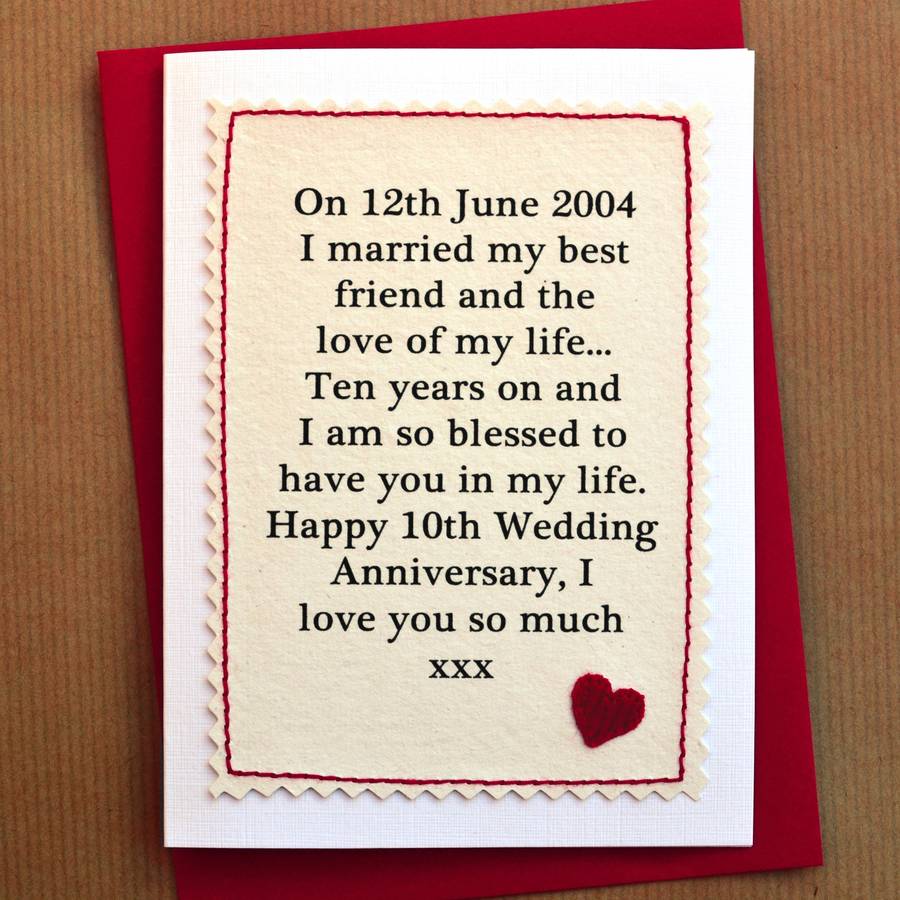  personalised  wedding  anniversary  card  by jenny arnott 