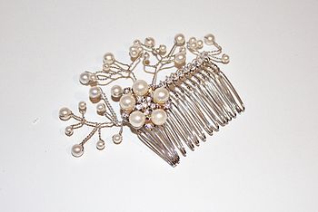 New 'Simply Pearl' Bridal Hair Piece, 3 of 6