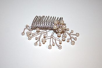 New 'Simply Pearl' Bridal Hair Piece, 2 of 6
