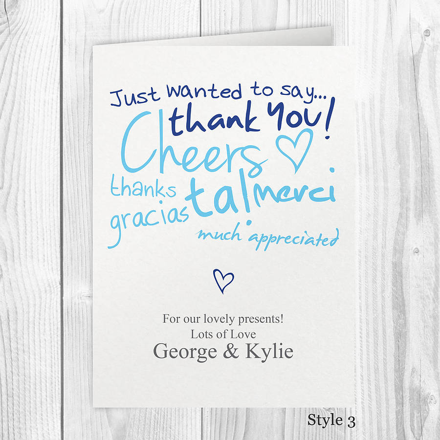 Personalised Thank You Cards By Able Labels | notonthehighstreet.com