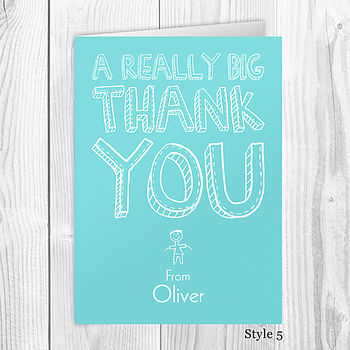 Personalised Thank You Cards By Able Labels | notonthehighstreet.com