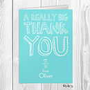 Personalised Thank You Cards By Able Labels | notonthehighstreet.com