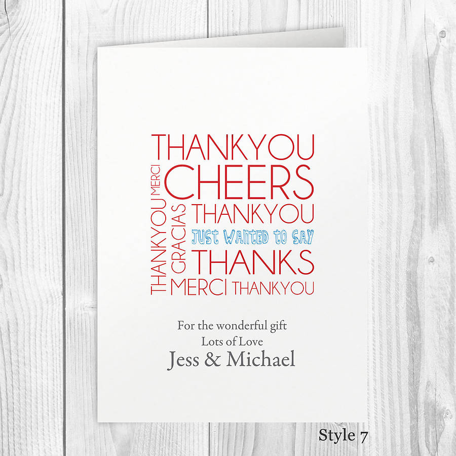 Personalised Thank You Cards By Able Labels