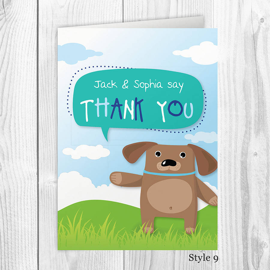 Personalised Thank You Cards By Able Labels
