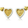 Sterling Silver Love Heart Earrings, thumbnail 3 of 7