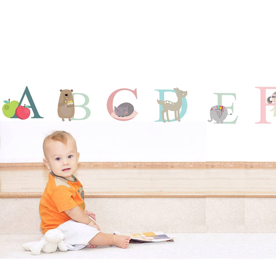 Alphabet Fabric Wall Stickers, 1 of 2