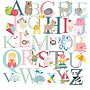 Alphabet Fabric Wall Stickers, thumbnail 2 of 2