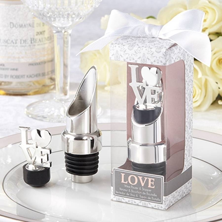 'love' chrome pourer/bottle stopper by hope and willow