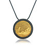 Black And Gold Giraffe Family Necklace, thumbnail 2 of 6