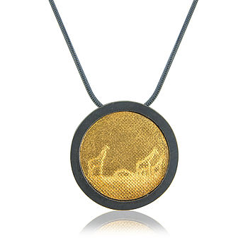 Black And Gold Giraffe Family Necklace, 2 of 6