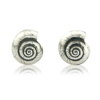 Little Sterling Silver Seashell Earrings, 3 of 9