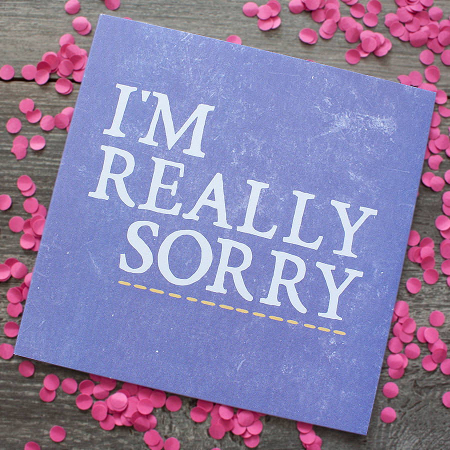 'Really Sorry' Card By Zoe Brennan