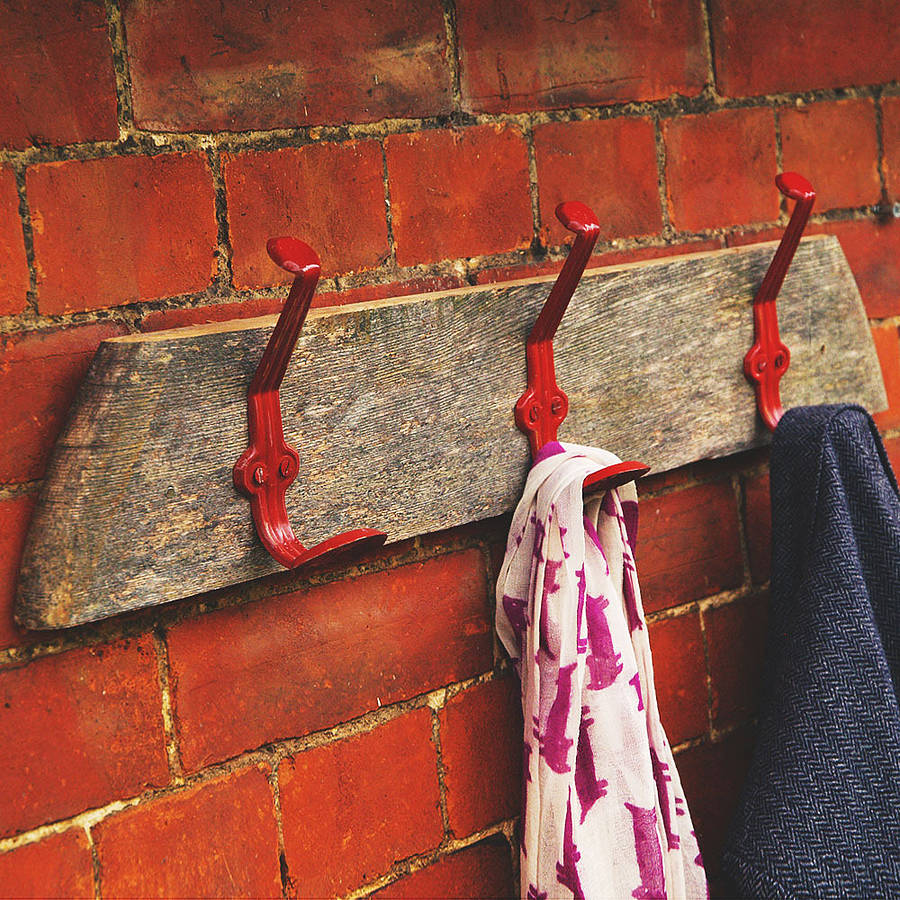 Reclaimed Wood Coat Hook Board By Paper Plane