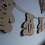 Personalised Teddy And Name Wooden Bunting, thumbnail 5 of 7