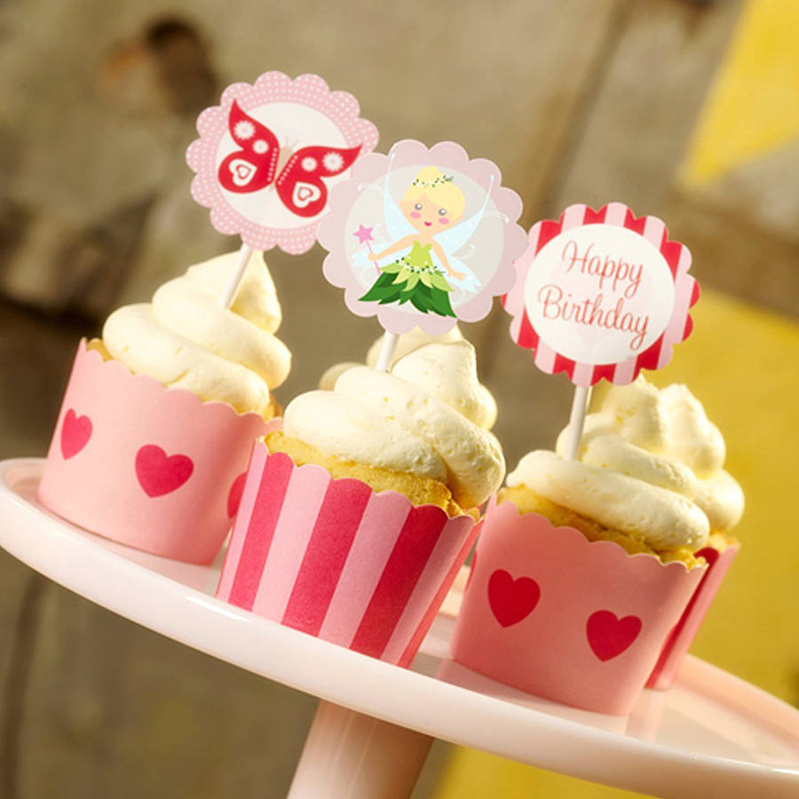 fairy cupcake toppers by feather grey parties | notonthehighstreet.com