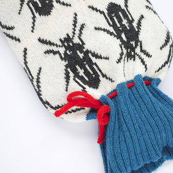 Beetle Knitted Hot Water Bottle Cover, 8 of 9