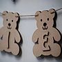 Personalised Teddy And Name Wooden Bunting, thumbnail 6 of 7