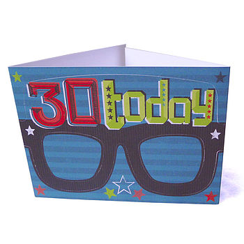 30th Birthday Card Glasses For Him, 5 of 6