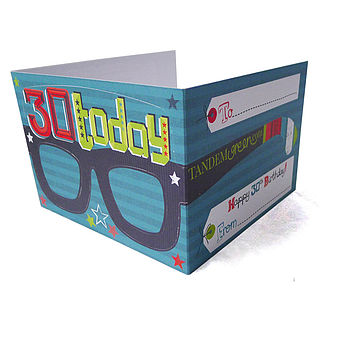 30th Birthday Card Glasses For Him, 3 of 6