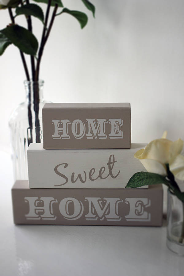 Home Sweet Shelf Block Letters By Hush Baby Sleeping Notonthehighstreet Com - Home Sweet Decorative Accessories