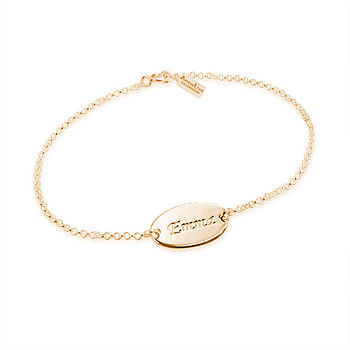 Personalised Name Disc Bracelet By Anna Lou of London ...