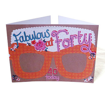 40th Birthday Card Glasses For Her, 6 of 8