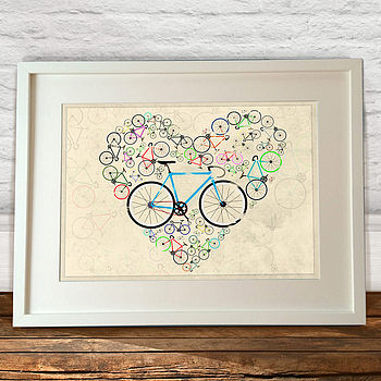 i love my bike print by lime lace | notonthehighstreet.com