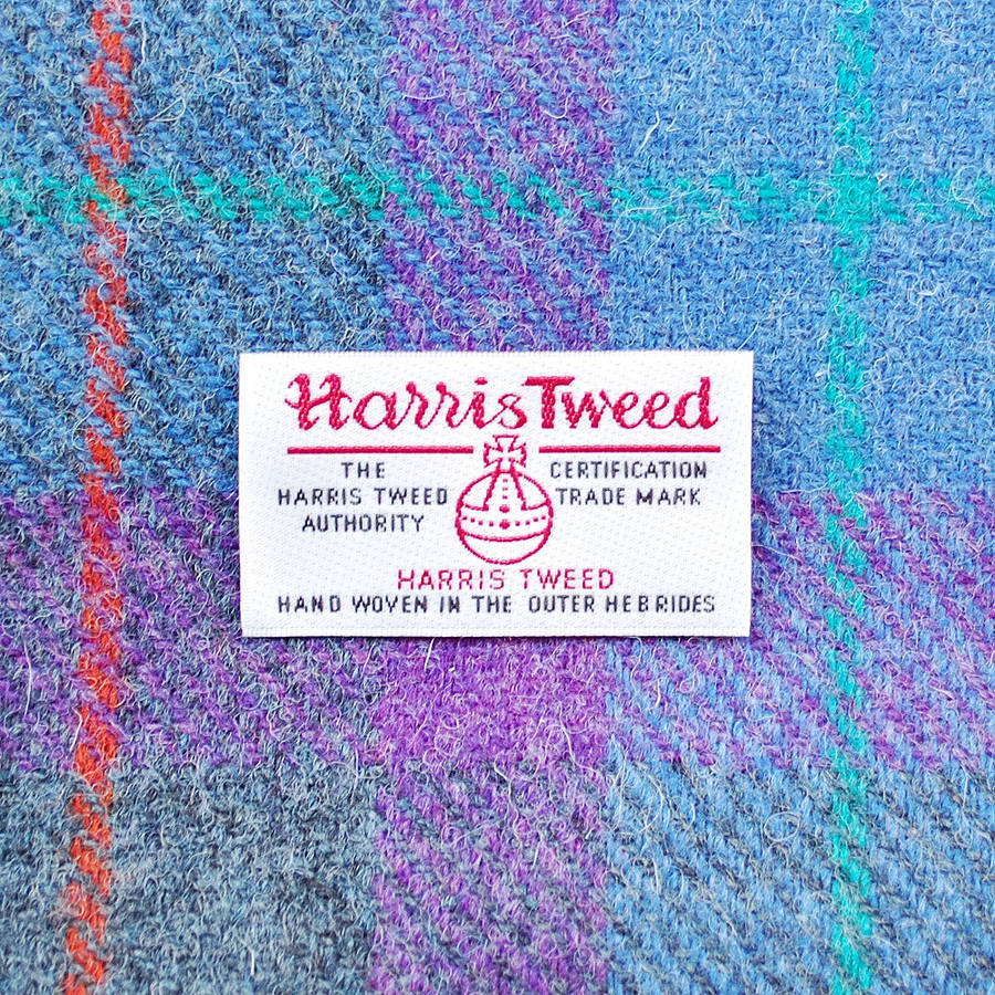 Purple Check Harris Tweed Lampshade By Quirk | notonthehighstreet.com