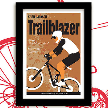 Mountain Bike Personalised Cycling Print, 5 of 6