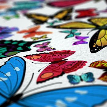 Butteflies Map Of The World Art Print, 3 of 6