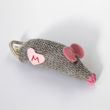 Personalised Heart Catnip Mouse, 2 of 3