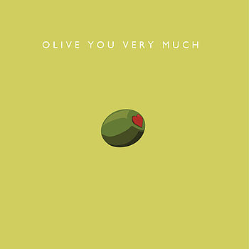 Olive You, Romantic Card, 2 of 2